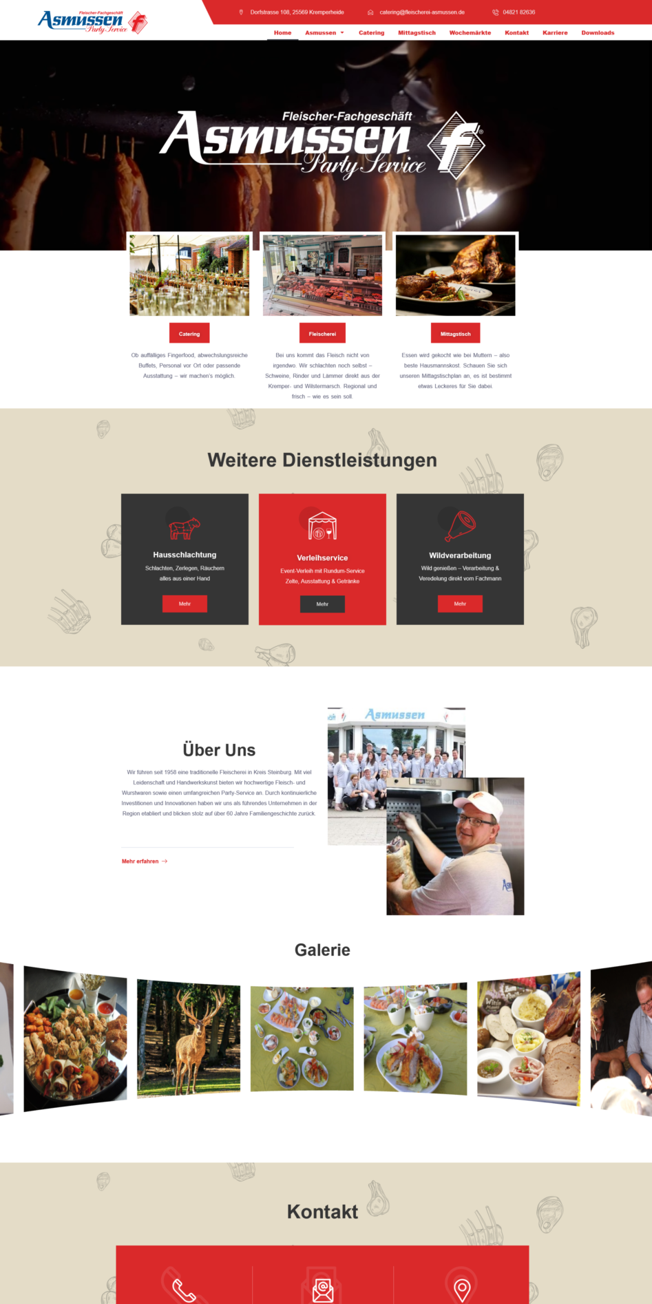 Website für Fleischerei Asmussen aus Kremperheide, umgesetzt von Nord Elevate